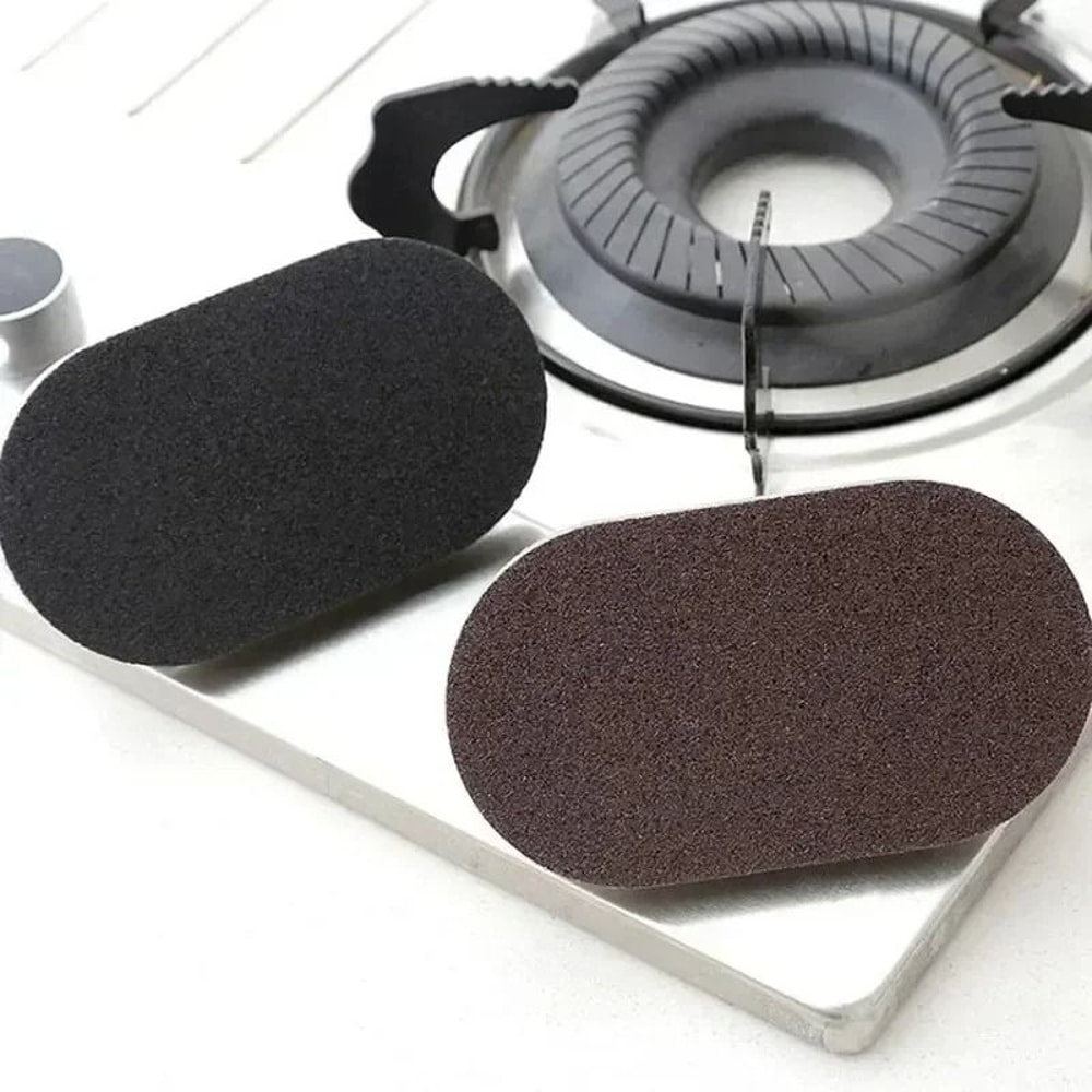 Reusable Emery Magic Sponge HeavyDuty Kitchen Pot Brush With Handle For Decontamination Easy Clea 1