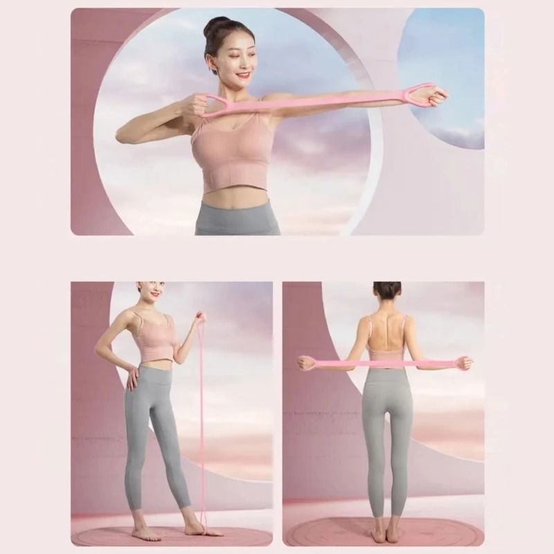 8Shaped Fitness Resistance Band Professional Elastic Workout Band For Home Yoga Training Gym Exer 4