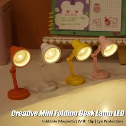 portable led mini desk lamp with clip | usb powered reading light for bedroom, dorm & study