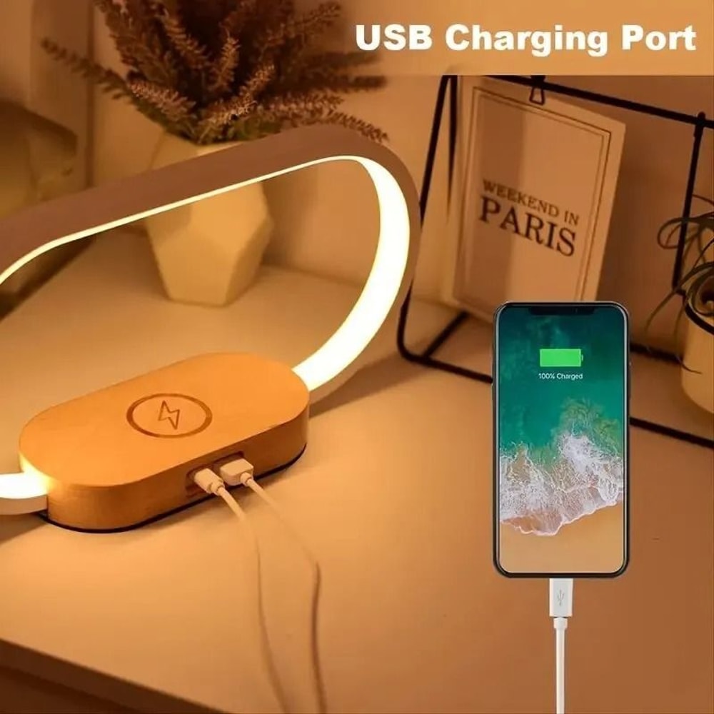10W Multifunction Wireless Charger Dock LED Night Light Digital Clock Station For IPhone Samsung 4