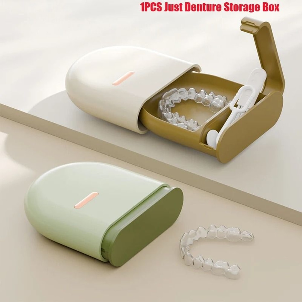 Portable Mouth Guard Box Professional Retainer Denture Storage Case HighFidelity Teeth Aligner B 0