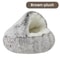 SemiEnclosed Plush Pet Bed Autumn Winter Warm Shell Nest For Cats Small Dogs 8