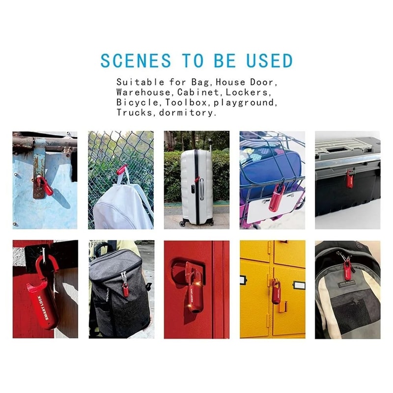 Fingerprint Padlock Smart Keyless Lock Biometric Rechargeable Security For Gym School Locker 4