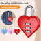HeartShaped 3Digit Combination Lock Mini Suitcase Backpack Security For Travel School 0