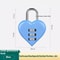 HeartShaped 3Digit Combination Lock Mini Suitcase Backpack Security For Travel School 4