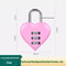 HeartShaped 3Digit Combination Lock Mini Suitcase Backpack Security For Travel School 6