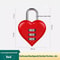 HeartShaped 3Digit Combination Lock Mini Suitcase Backpack Security For Travel School 8
