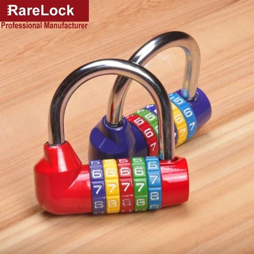 Red 5Letter Combination Padlock Professional Zinc Alloy Code Lock For Gym Travel Security 0