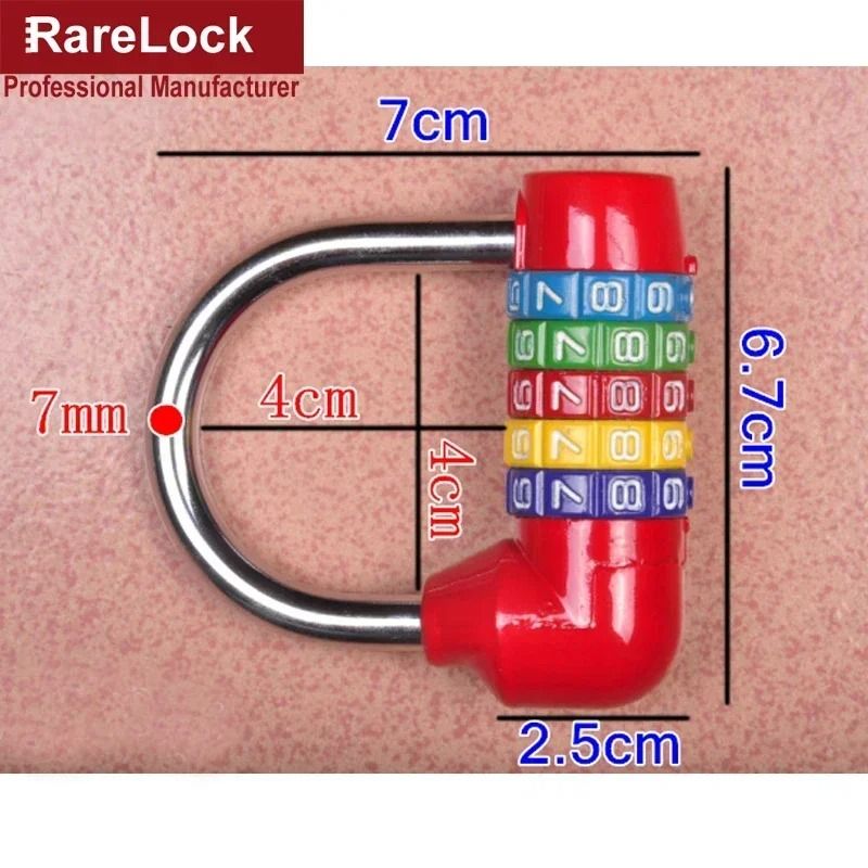 Red 5Letter Combination Padlock Professional Zinc Alloy Code Lock For Gym Travel Security 5