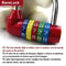 Red 5Letter Combination Padlock Professional Zinc Alloy Code Lock For Gym Travel Security 6