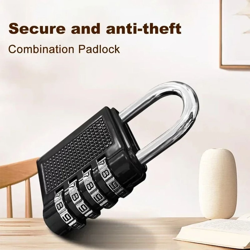 2PCS 4Digit Combination Padlocks Waterproof Zinc Alloy Security For School Gym Lockers 1