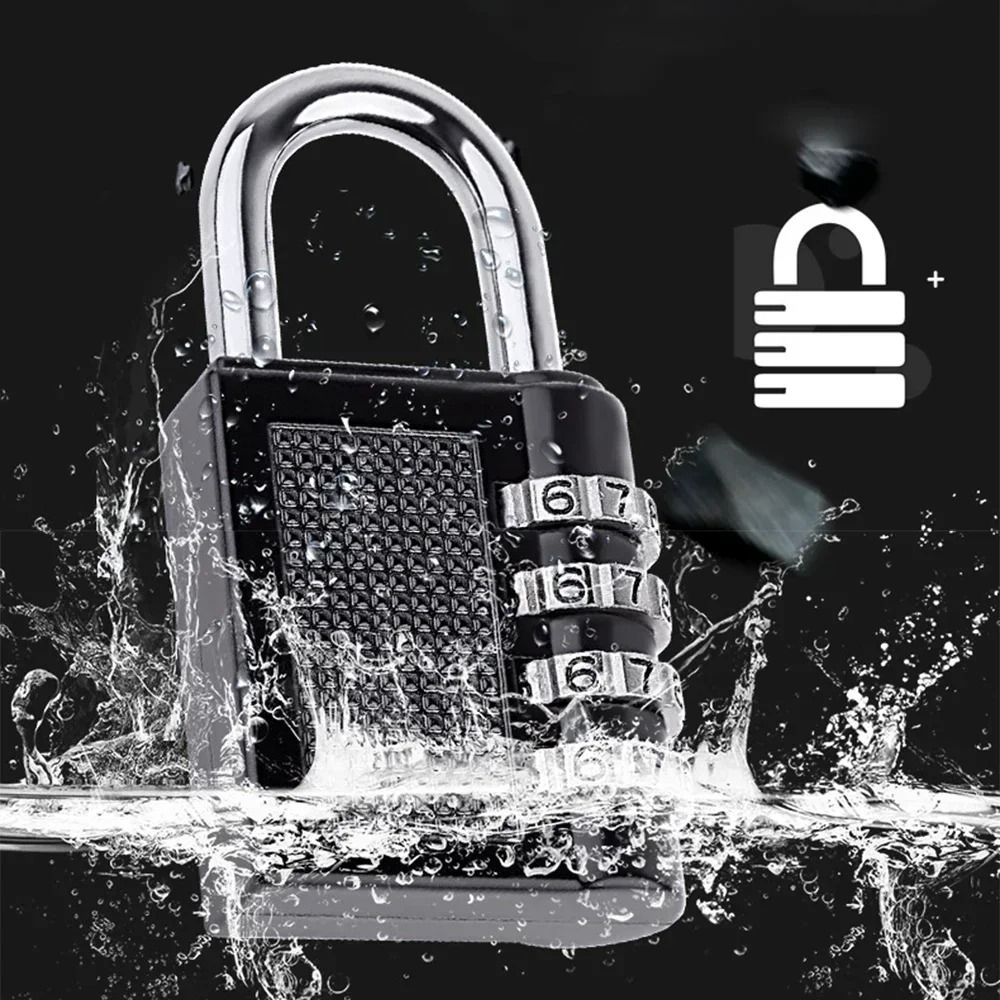 2PCS 4Digit Combination Padlocks Waterproof Zinc Alloy Security For School Gym Lockers 3