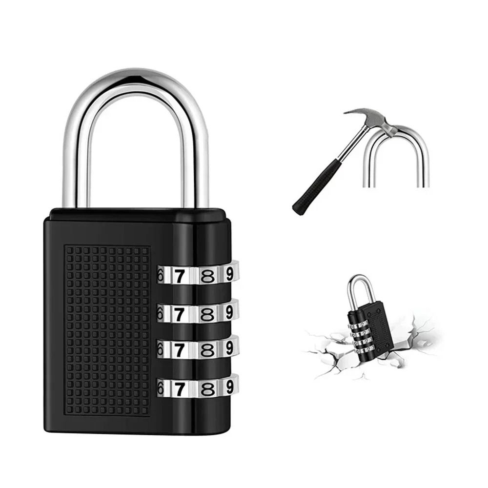 2PCS 4Digit Combination Padlocks Waterproof Zinc Alloy Security For School Gym Lockers 4