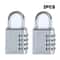 2PCS 4Digit Combination Padlocks Waterproof Zinc Alloy Security For School Gym Lockers 6