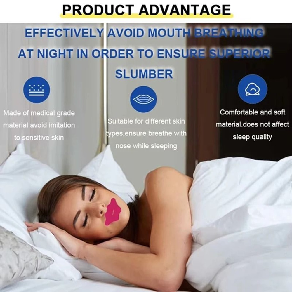 30pcs Mouth Tape For Sleep Apnea Snoring NonWoven Breathing Tape For Better Sleep 4