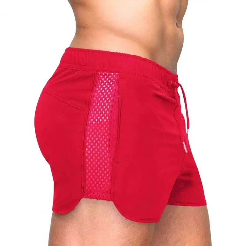 Mens Quick Dry Mesh Sport Shorts Elastic Waistband Fitness Beach Surfing Shorts 10
