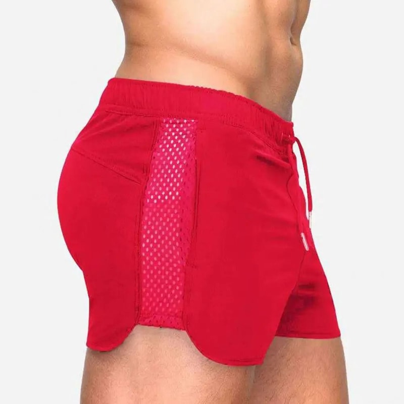 Mens Quick Dry Mesh Sport Shorts Elastic Waistband Fitness Beach Surfing Shorts 3