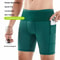 Mens MulPockets Compression Shorts 30 Quick Dry Marathon Running Exercise Training Tights 2
