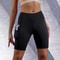 Womens Double Pocket Sports Shorts High Waist Elastic Slim Fitness Shorts For Gym Yoga 1