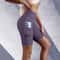 Womens Double Pocket Sports Shorts High Waist Elastic Slim Fitness Shorts For Gym Yoga 4