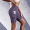 Womens Double Pocket Sports Shorts High Waist Elastic Slim Fitness Shorts For Gym Yoga 4