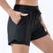 Womens Loose DoubleLayer Sports Shorts HighWaisted AntiSlip Yoga Running Fitness Pants 6