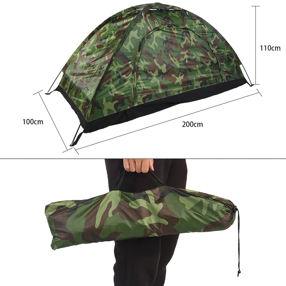 Outdoor Camouflage OnePerson Tent UV Protection Waterproof Camping Shelter Professional Hiking G 4