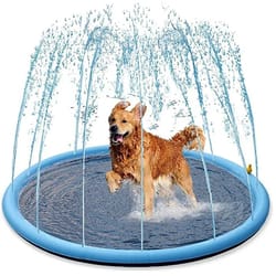 summer pet sprinkler pad | inflatable water swimming pool cooling mat | outdoor interactive fountain toy for dogs
