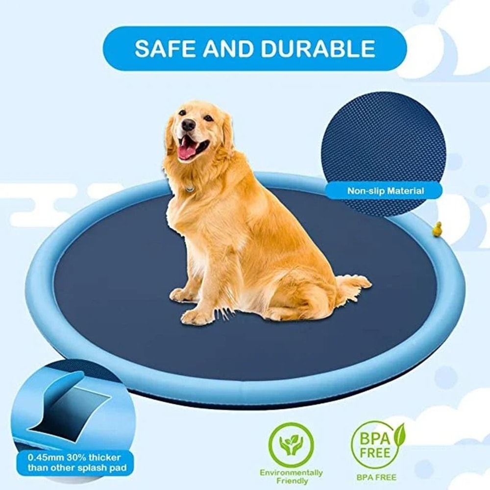 Summer Pet Sprinkler Pad Inflatable Water Swimming Pool Cooling Mat Outdoor Interactive Fountain 5