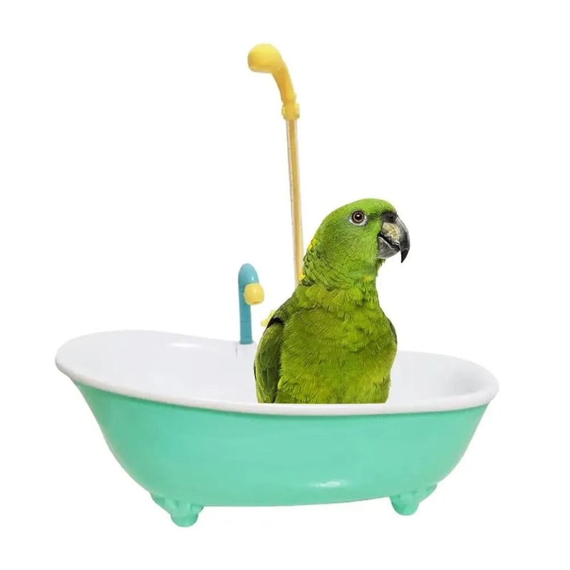 Parrot Automatic Intelligent Bird Shower Bathtub BatteryPowered Cage Bath For Parakeets Cute Hous 2