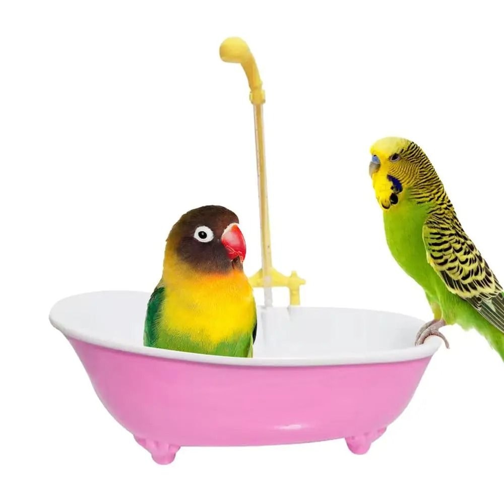 Parrot Automatic Intelligent Bird Shower Bathtub BatteryPowered Cage Bath For Parakeets Cute Hous 3