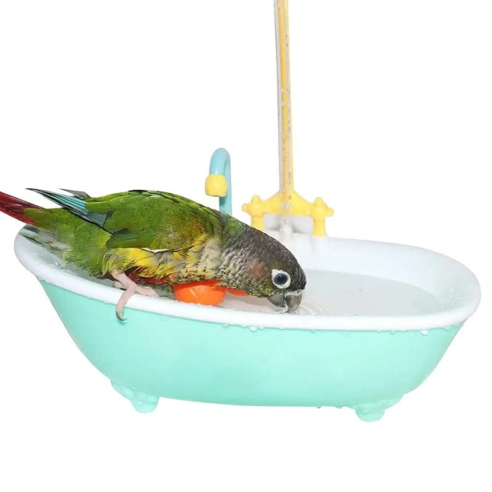 Parrot Automatic Intelligent Bird Shower Bathtub BatteryPowered Cage Bath For Parakeets Cute Hous 5