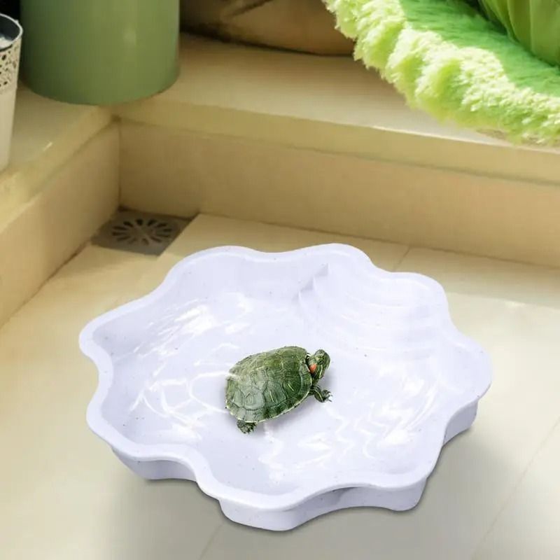 Large Reptile Turtle Bathing Tub Feeding Pool Professional Tortoise Habitat Bowl With Integrated 1