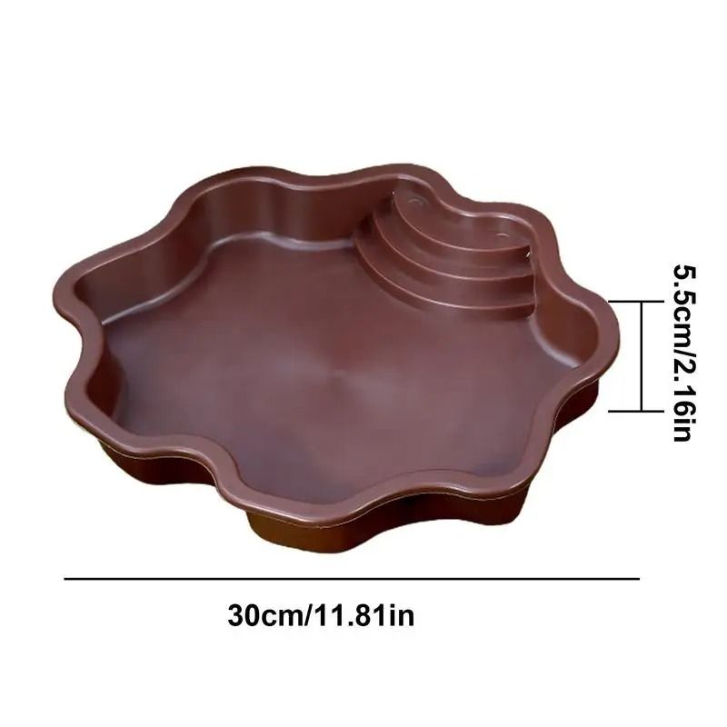 Large Reptile Turtle Bathing Tub Feeding Pool Professional Tortoise Habitat Bowl With Integrated 5