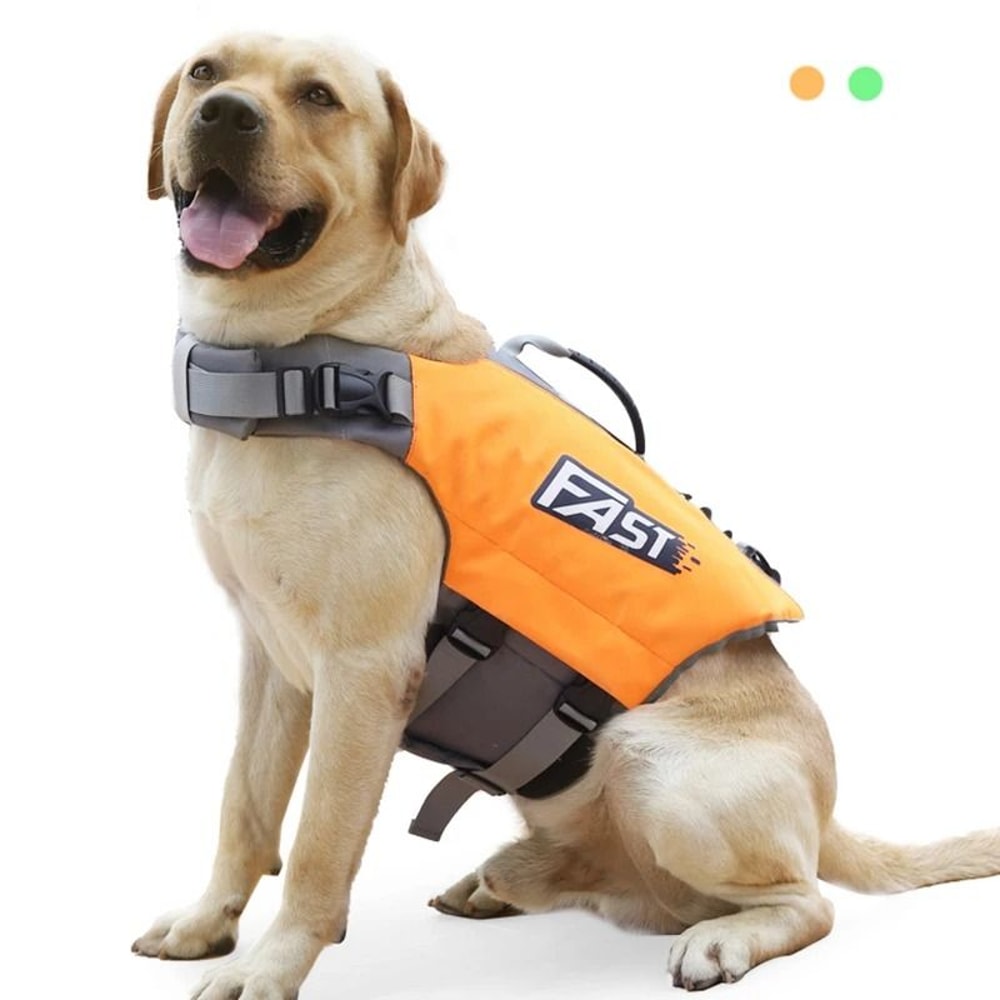 Dog Swimming Life Jacket HighVisibility Reflective Safety Vest Adjustable Pet Swimwear For Pools 0