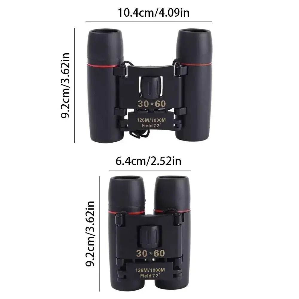 30x60 Compact Zoom Binoculars HD Powerful Mini Telescope Professional 1000m Long Range Optics For 5