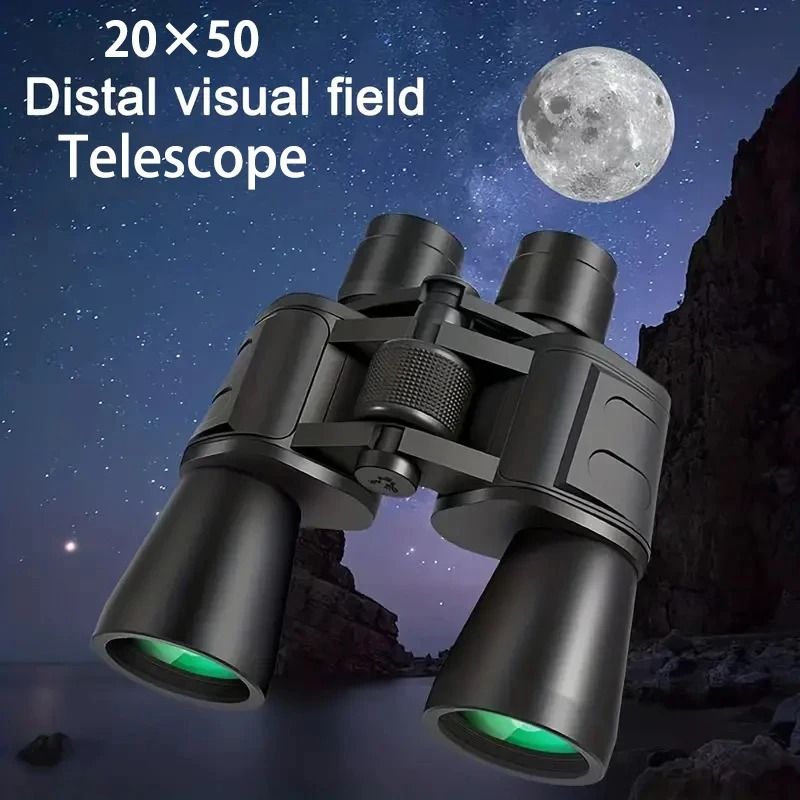 Military 20x50 Powerful Long Range Binoculars Professional Zoom HD BAK4Prism Telescope High Magni 0