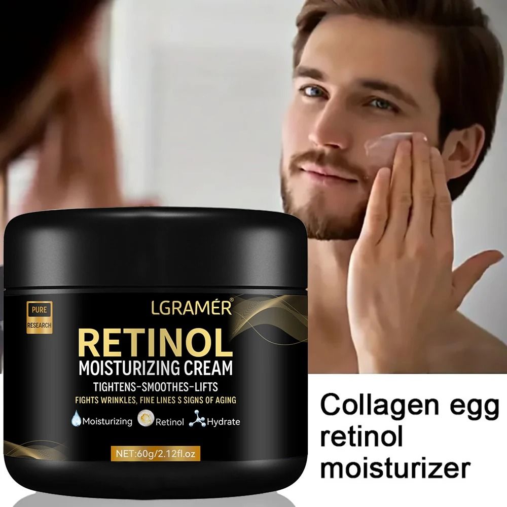 Mens Retinol Face Moisturizer AntiWrinkle Aging Recovery Cream Professional Whitening Pore Shri 0