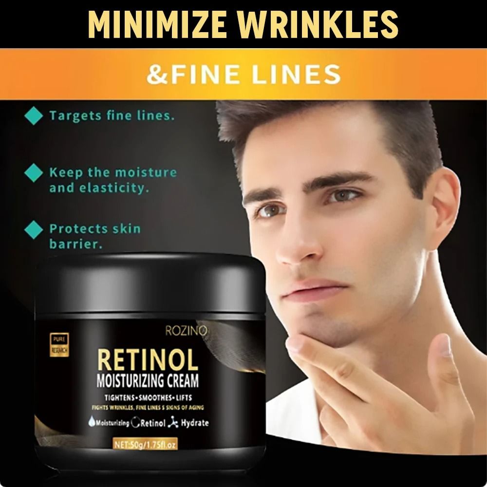 Mens Retinol Face Moisturizer AntiWrinkle Aging Recovery Cream Professional Whitening Pore Shri 4