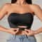 Seamless Ice Silk Strapless Bra Padded AntiSlip OnePiece Bralette Professional Comfort Underwear 0
