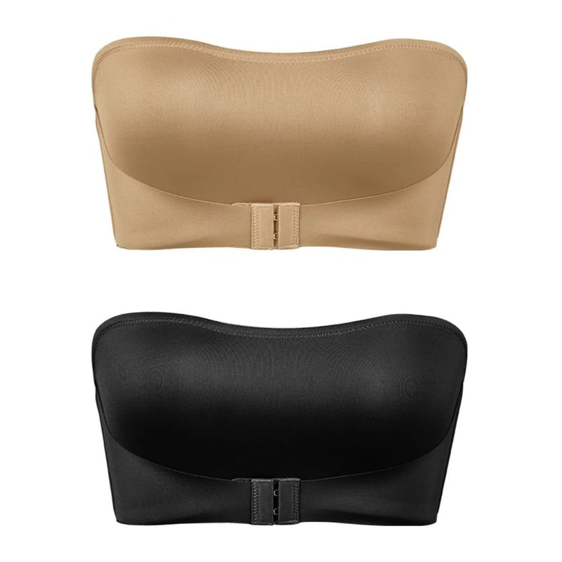 Seamless Ice Silk Strapless Bra Padded AntiSlip OnePiece Bralette Professional Comfort Underwear 7