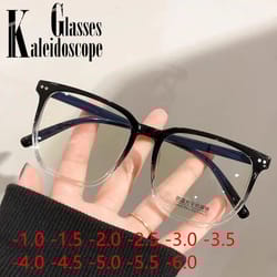 square finished myopia glasses | anti-blue light computer eyewear | professional student shortsighted glasses