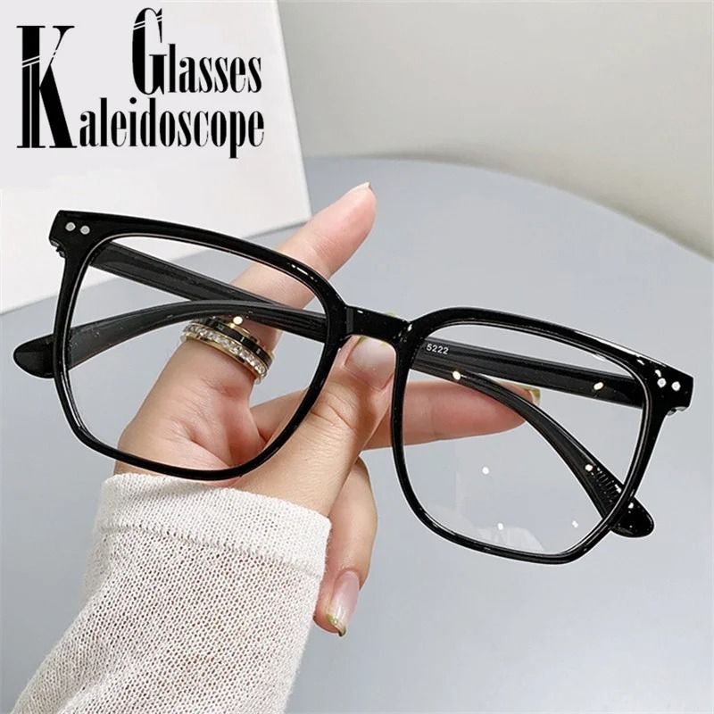 Square Finished Myopia Glasses AntiBlue Light Computer Eyewear Professional Student Shortsighted 1