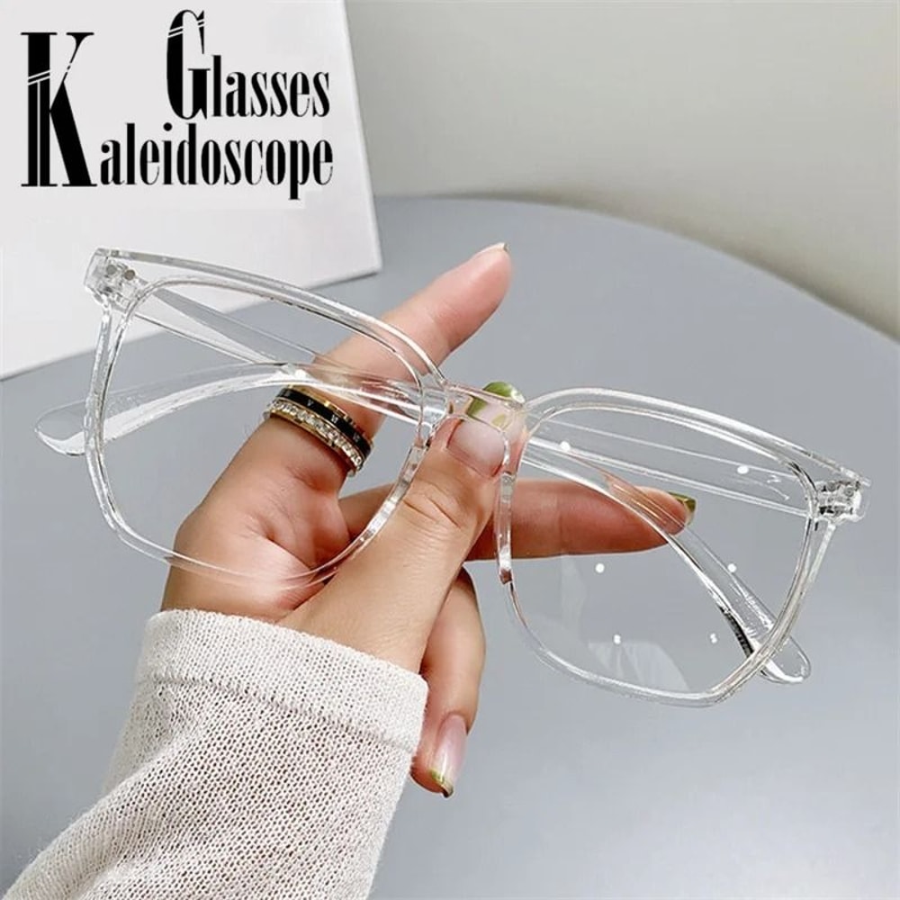 Square Finished Myopia Glasses AntiBlue Light Computer Eyewear Professional Student Shortsighted 3