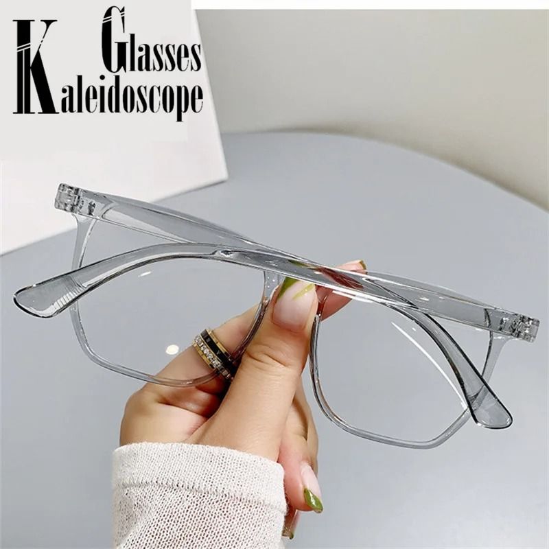 Square Finished Myopia Glasses AntiBlue Light Computer Eyewear Professional Student Shortsighted 4