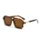Retro Square Frame Sunglasses Men And Women European American Double Beam Trend Decorative 1