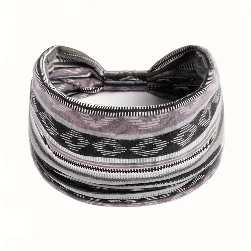 Bohemian Style Elastic Headscarf Fashionable Breathable Cotton Wide Brimmed Hair Accessories 8