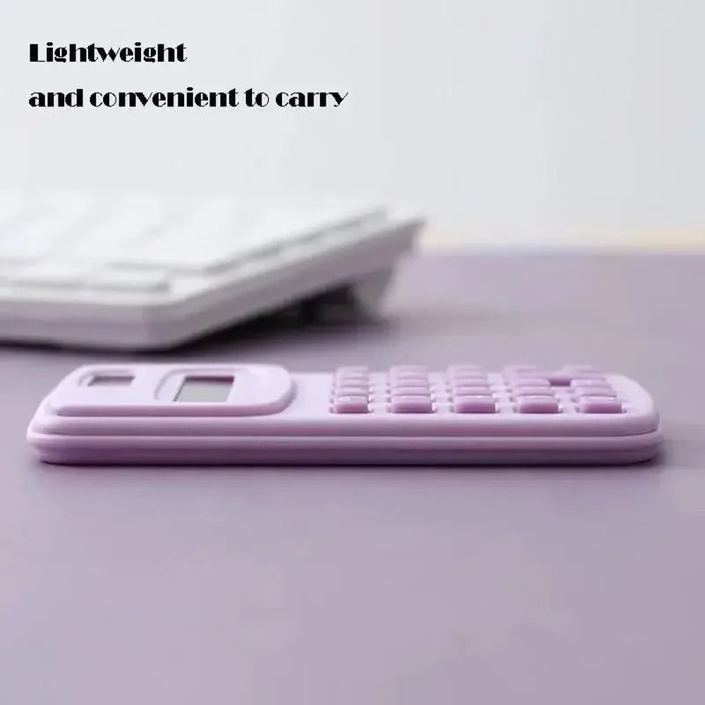 Small Solar Portable Calculator Cute 8 Digits LCD Electronic Primary School Teaching Supplies 3