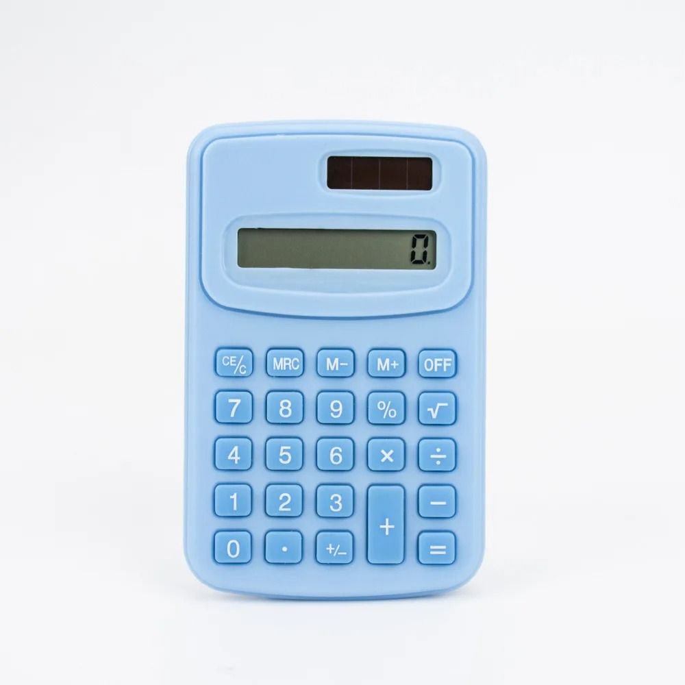 Small Solar Portable Calculator Cute 8 Digits LCD Electronic Primary School Teaching Supplies 8