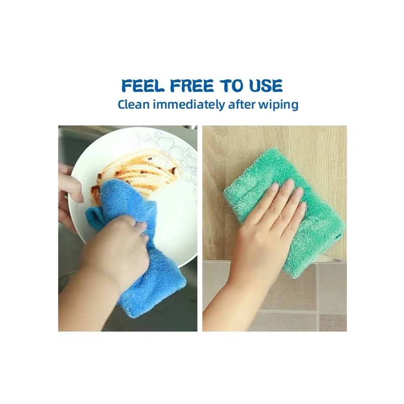 4pcs Small Hand Towels For Kitchen Bathroom Coral Velvet Soft Quick Dry Absorbent Cleaning Cloths 3